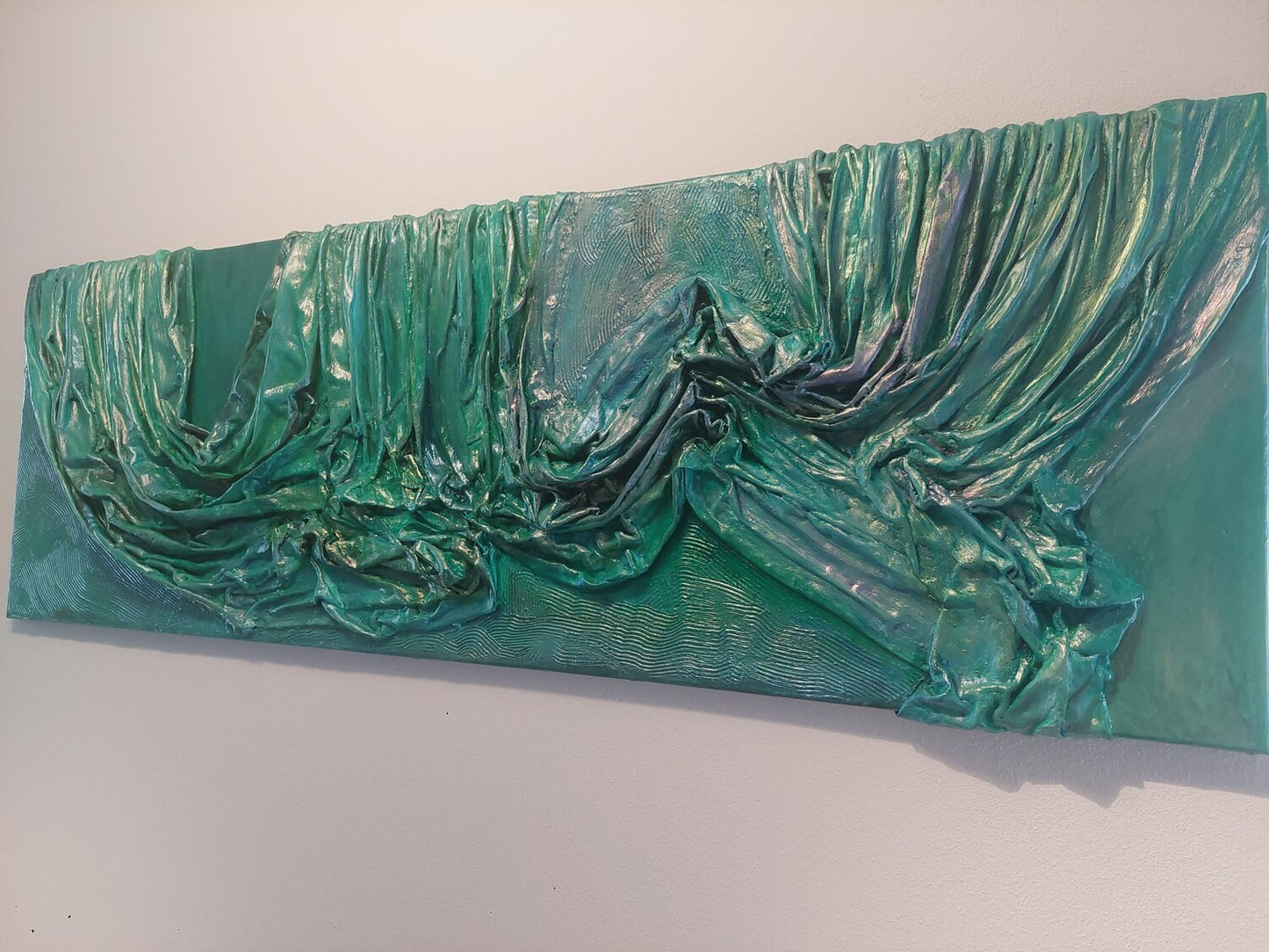Sand and Seaweed of the Bahamas - Tanya Silva - Acryl, Farbspray auf Leinwand