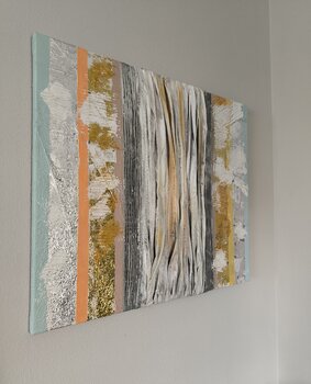 My Snowman and Me - Tanya Silva - Acrylic, Objects on Canvas
