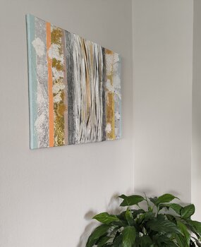 My Snowman and Me - Tanya Silva - Acrylic, Objects on Canvas