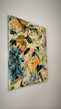 In da Club - Partytime - Tanya Silva - Acryl, Filz auf Leinwand