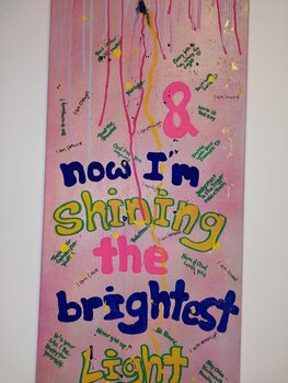 Now I'm shining - Tanya Silva - Acryl, Farbspray auf Leinwand