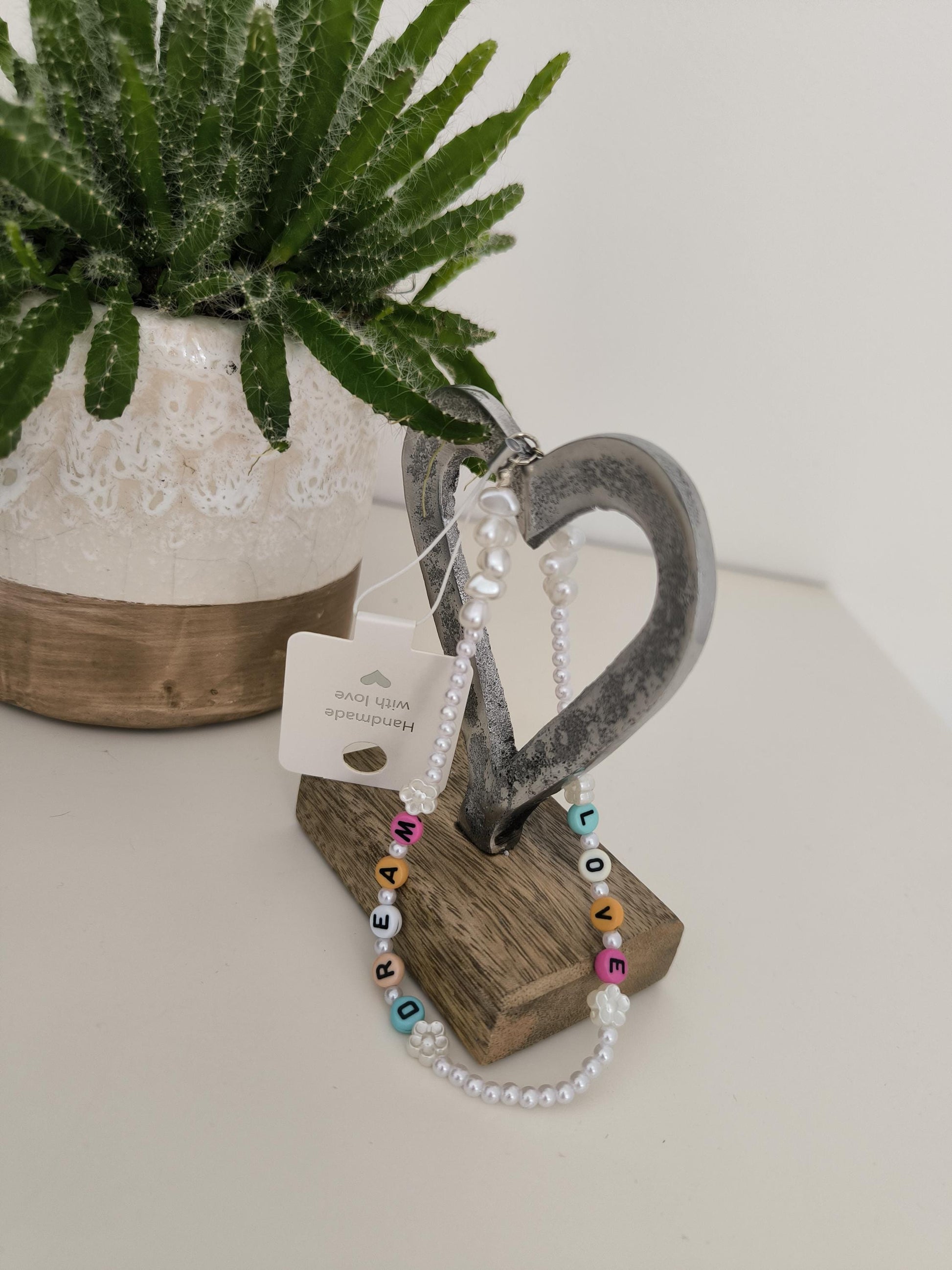 Handykette mit Perlen – Bunt & Sommerlich – Gummiband – Namen oder Wörter personalisierbar – Handy Accessoire – Handmade Geschenk Idee