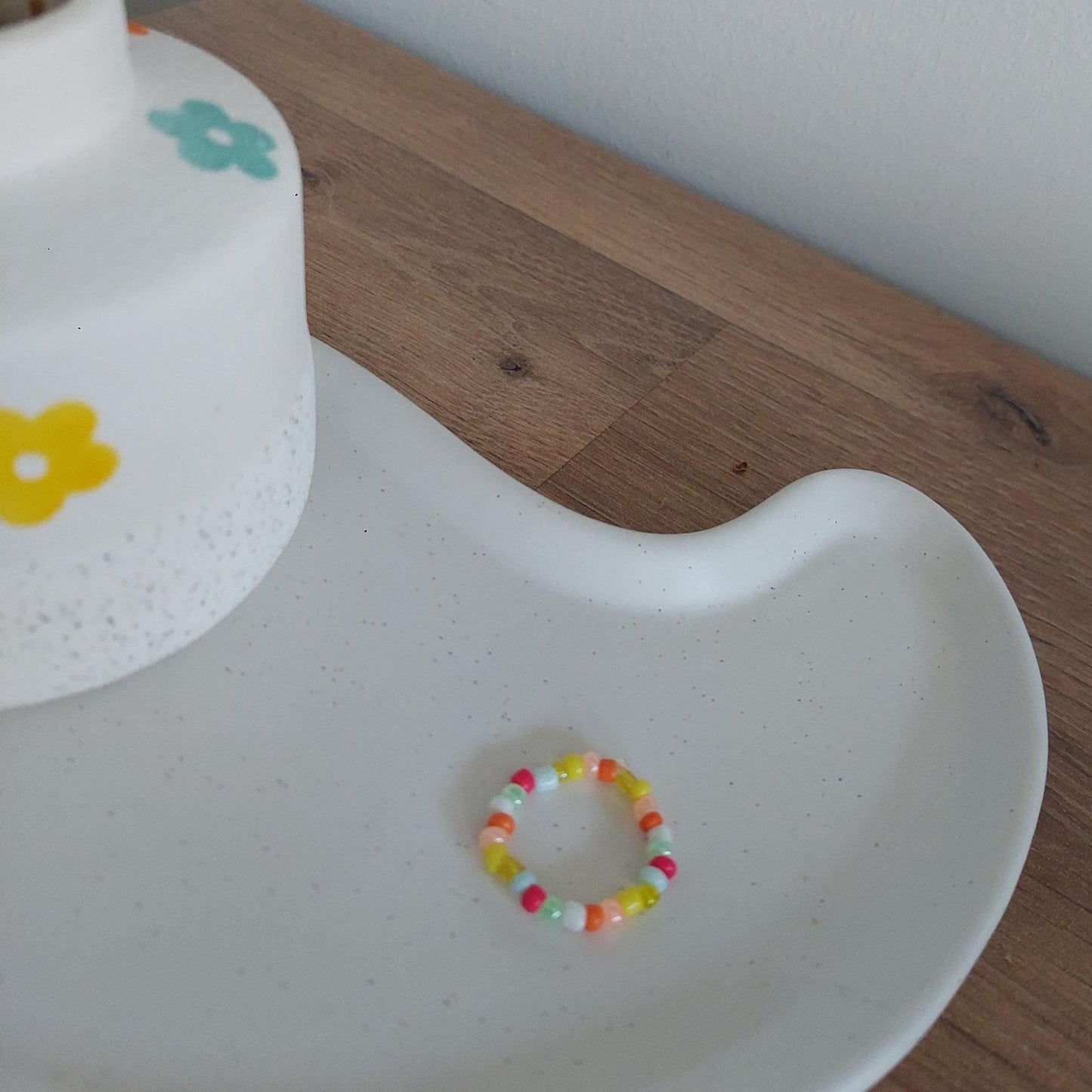 Bunte Perlenringe | einzeln erhältlich | Elastisch | handmade | Gummiband | Boho | Y2K Stil | Summer Vibes | Boho Ringe | Geschenk für Sie