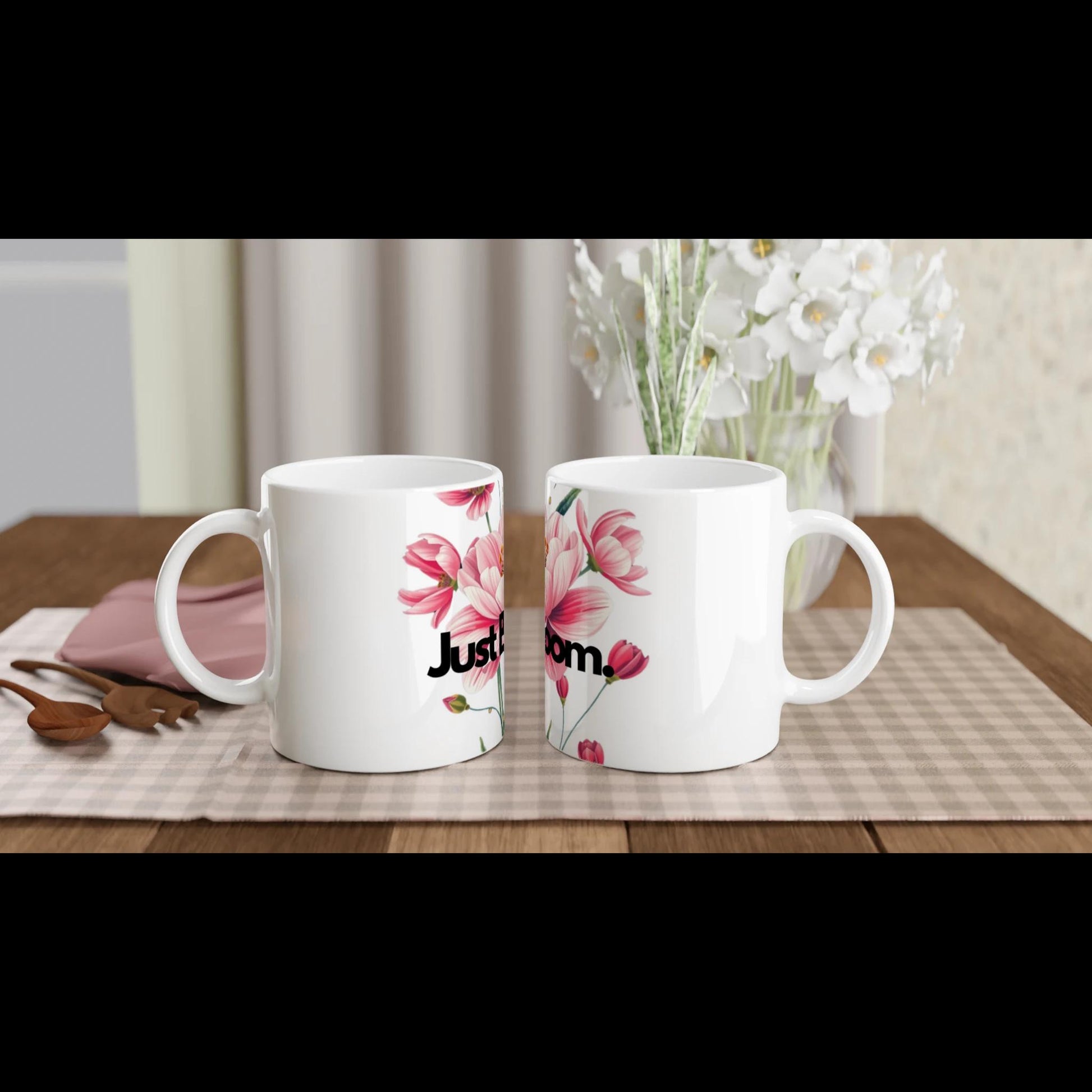 Keramiktasse 325ml – Glänzende weiße Kaffeetasse mit hochwertigem Druck | Spülmaschinen- & mikrowellengeeignet, Geschenk für Kaffee Lover