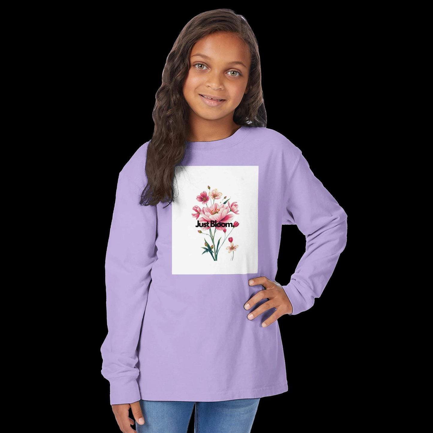 Kids Long Sleeve Crewneck T-Shirt | ComfortWash GDH275