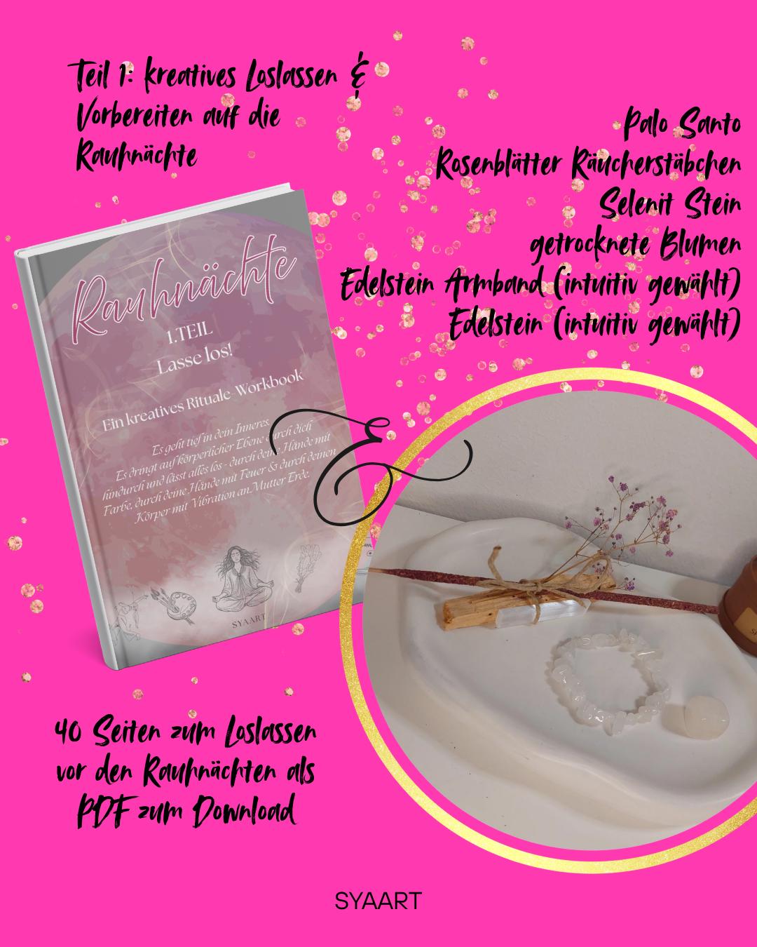 Rauhnächte Workbook Set • 3 teilige Ritual-Reihe • Kreatives Loslassen, Manifestation Neuausrichtung • Journal Visionboard • Digitales PDF