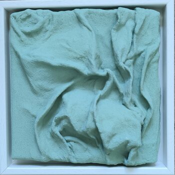 Mint Frequencies - Tanya Silva - Acryl, Sand auf Leinwand
