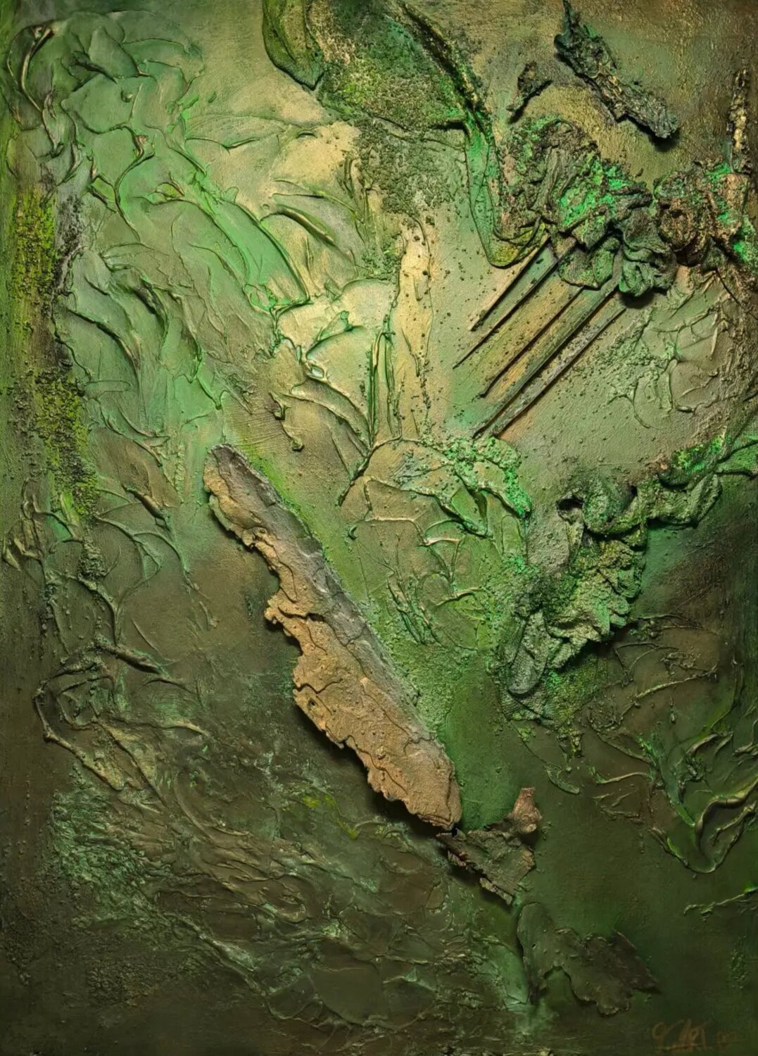 Earthwonder - Mother Earth - Tanya Silva - Acryl, Farbspray auf Leinwand
