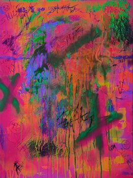 Light up my Room - Tanya Silva - Acryl, Farbspray auf Leinwand