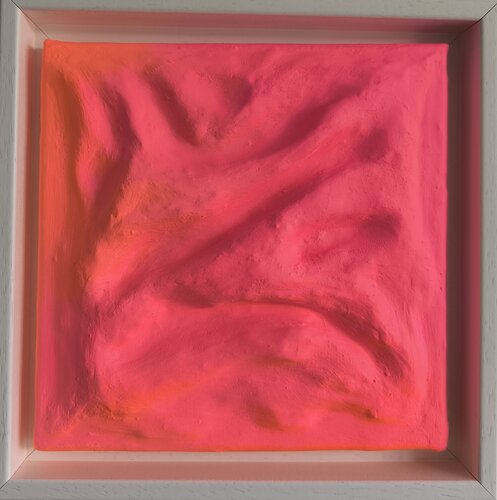 Orange Pink Combo - Tanya Silva - Acryl, Farbspray auf Leinwand