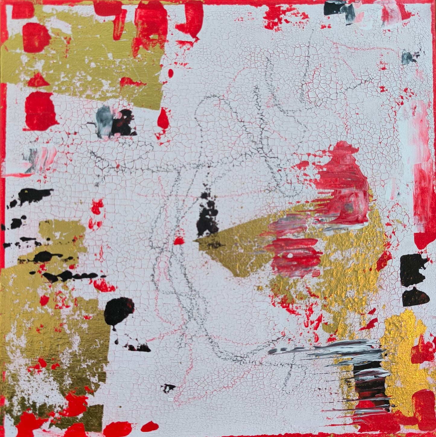 Pokerface - Tanya Silva - Acryl, Ölkreide auf Leinwand
