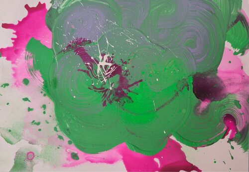 Go with the flow - Tanya Silva - Acryl auf Papier Original