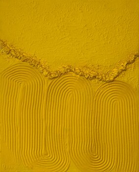 Yellow Vibes - Tanya Silva - Acryl, Zement auf Leinwand