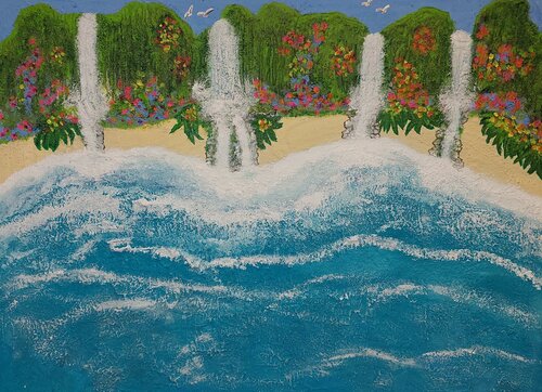 Dreams can come true - Tanya Silva - Acryl, Sand auf Leinwand