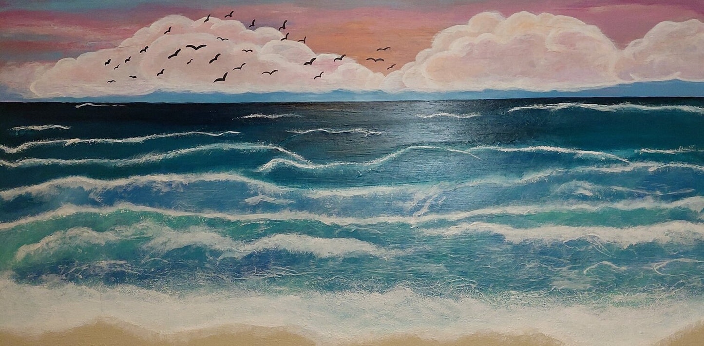 Ocean in Paradise - Tanya Silva - Acrylic, Cement on Canvas