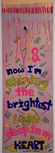 Now I'm shining - Tanya Silva - Acryl, Farbspray auf Leinwand