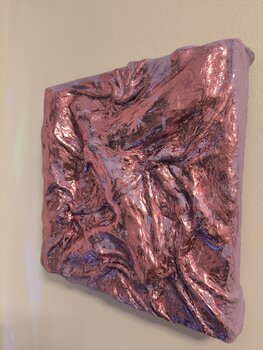 Violet Vibes - Tanya Silva - Acrylic, objects on canvas