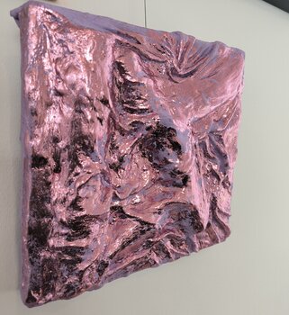 Violet Vibes - Tanya Silva - Acrylic, objects on canvas