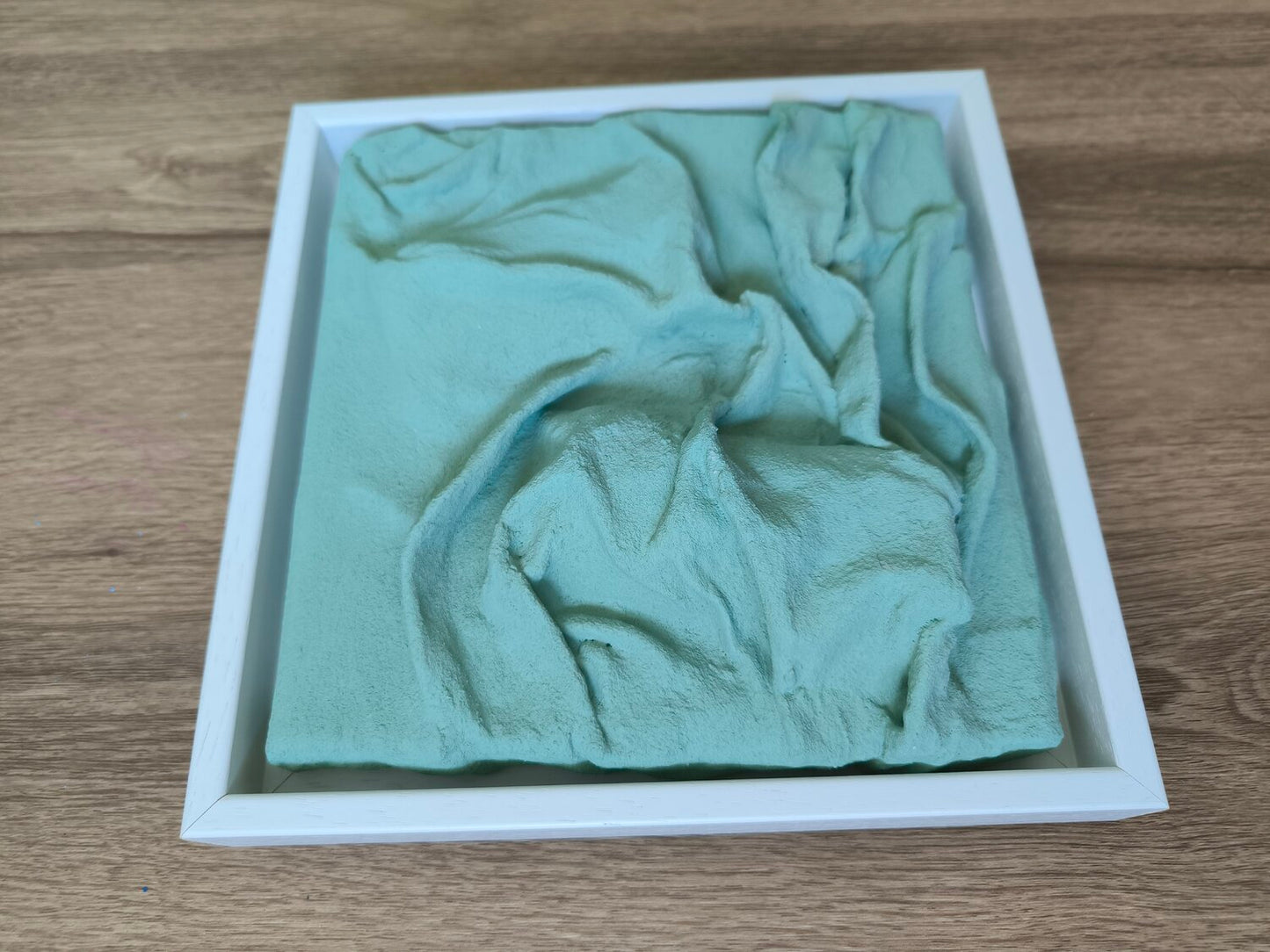 Mint Frequencies - Tanya Silva - Acryl, Sand auf Leinwand