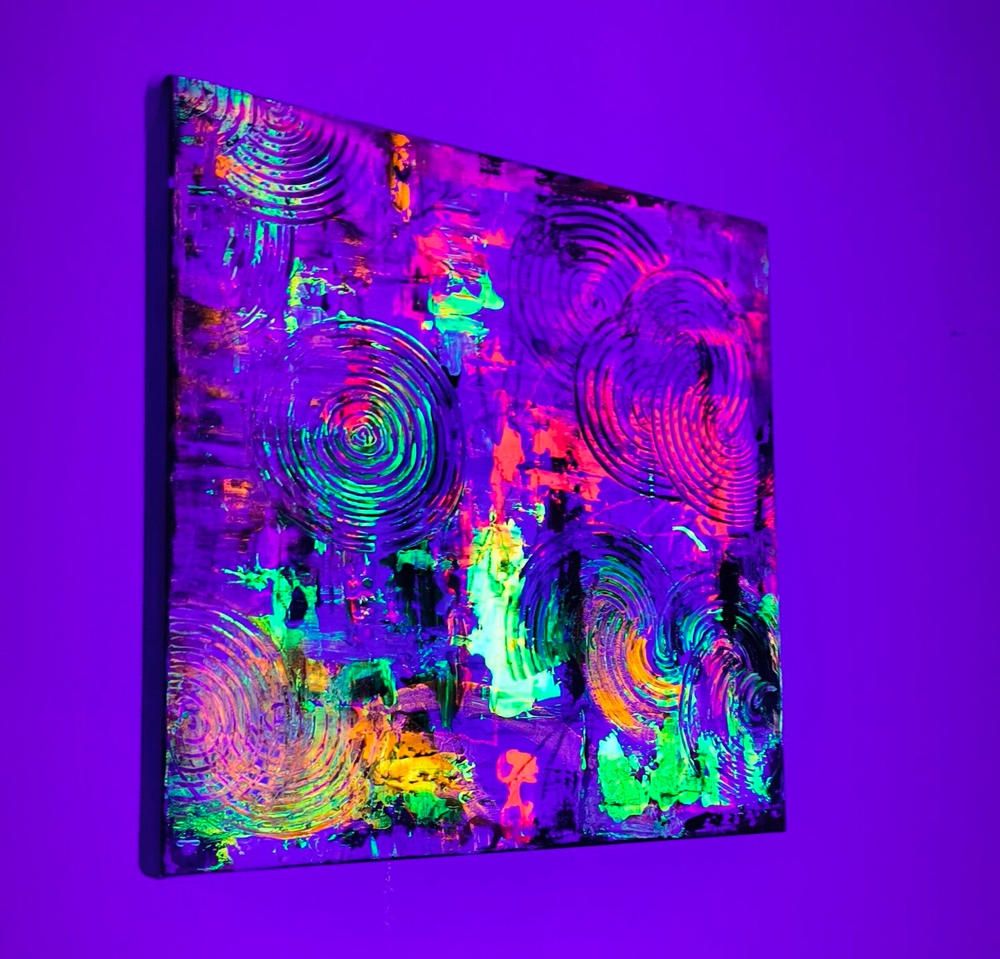 Circles in Light - Tanya Silva - Acryl, Ölkreide auf Leinwand
