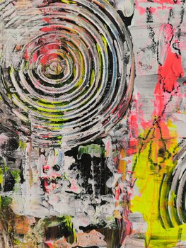 Circles in Light - Tanya Silva - Acryl, Ölkreide auf Leinwand