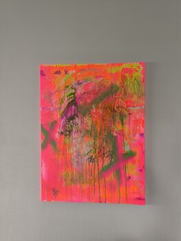 Light up my Room - Tanya Silva - Acryl, Farbspray auf Leinwand