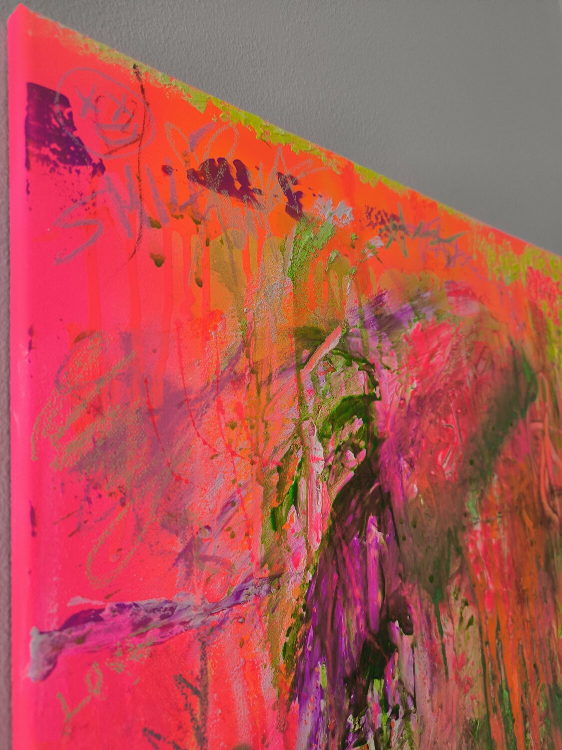Light up my Room - Tanya Silva - Acryl, Farbspray auf Leinwand