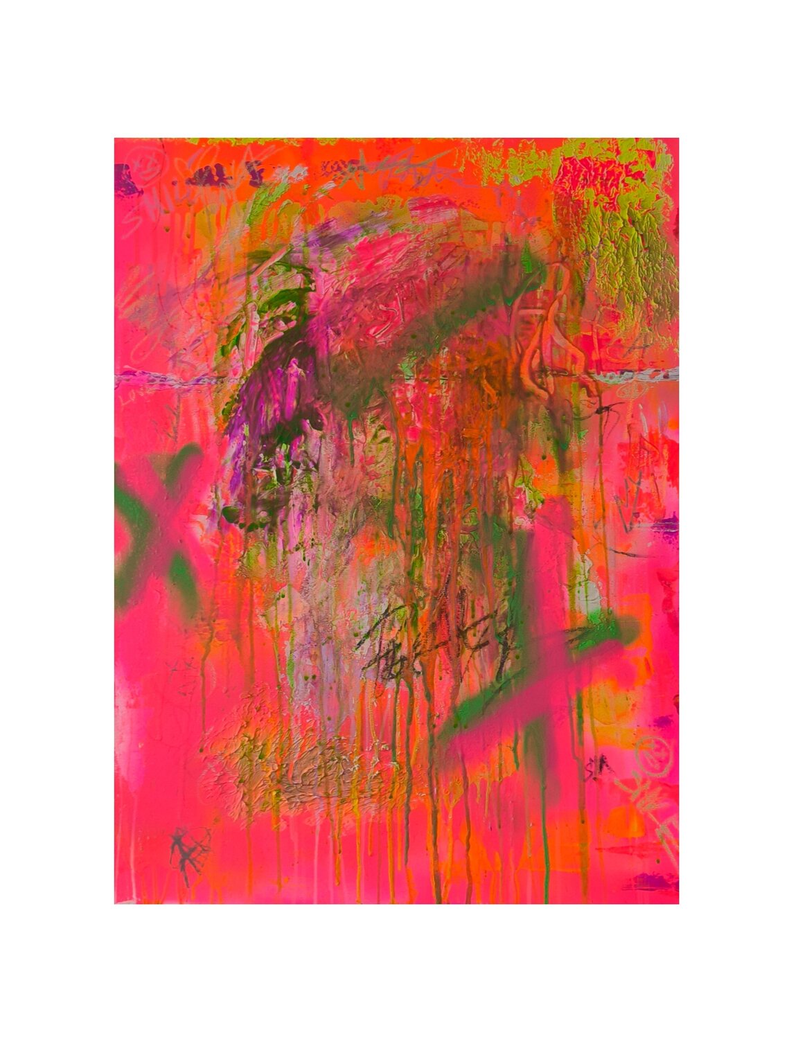 Light up my Room - Tanya Silva - Acryl, Farbspray auf Leinwand