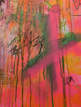 Light up my Room - Tanya Silva - Acryl, Farbspray auf Leinwand