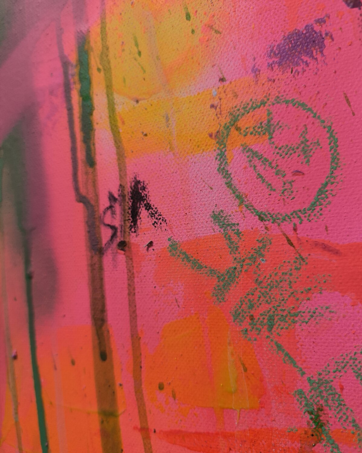 Light up my Room - Tanya Silva - Acryl, Farbspray auf Leinwand