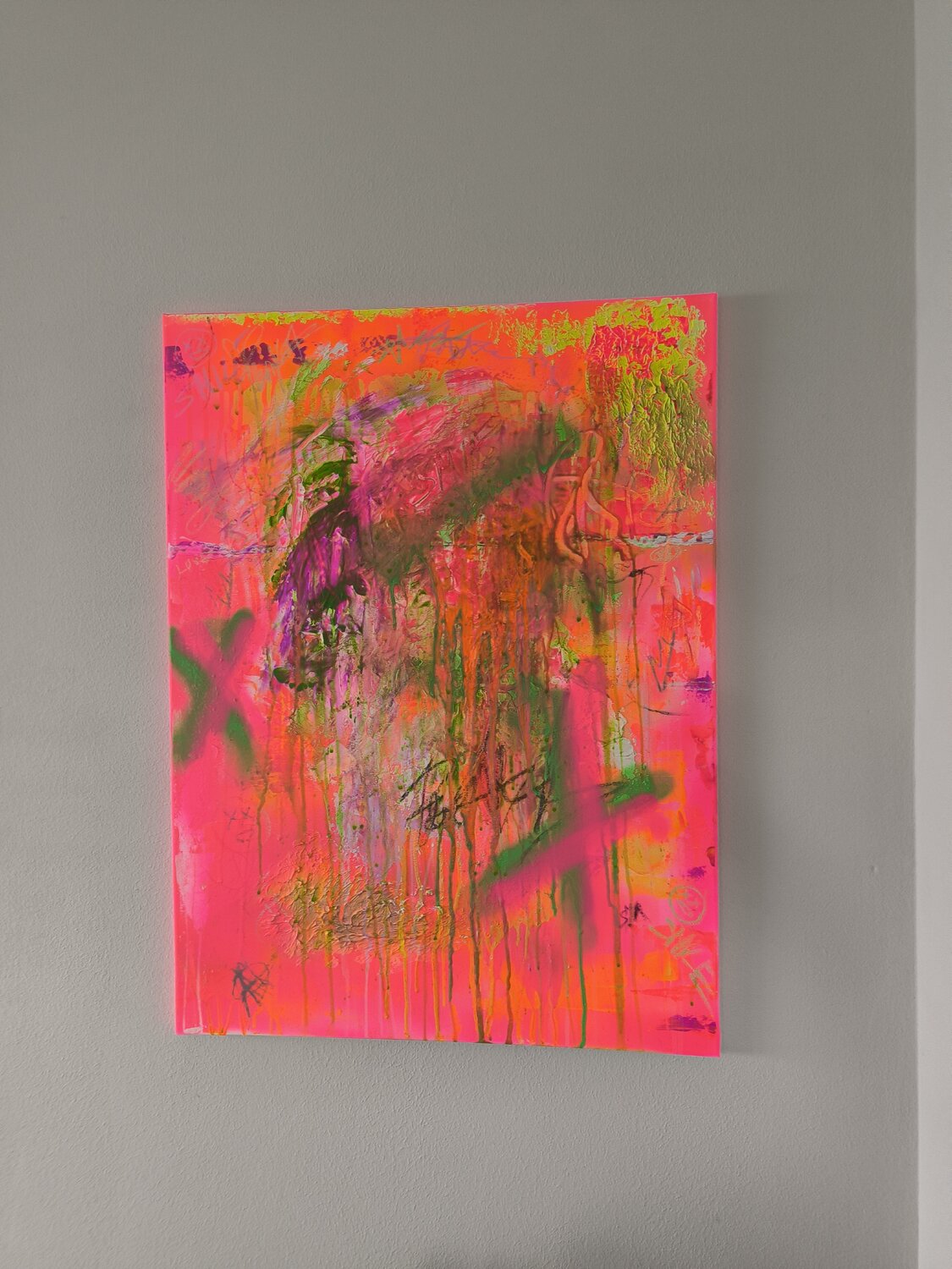 Light up my Room - Tanya Silva - Acryl, Farbspray auf Leinwand