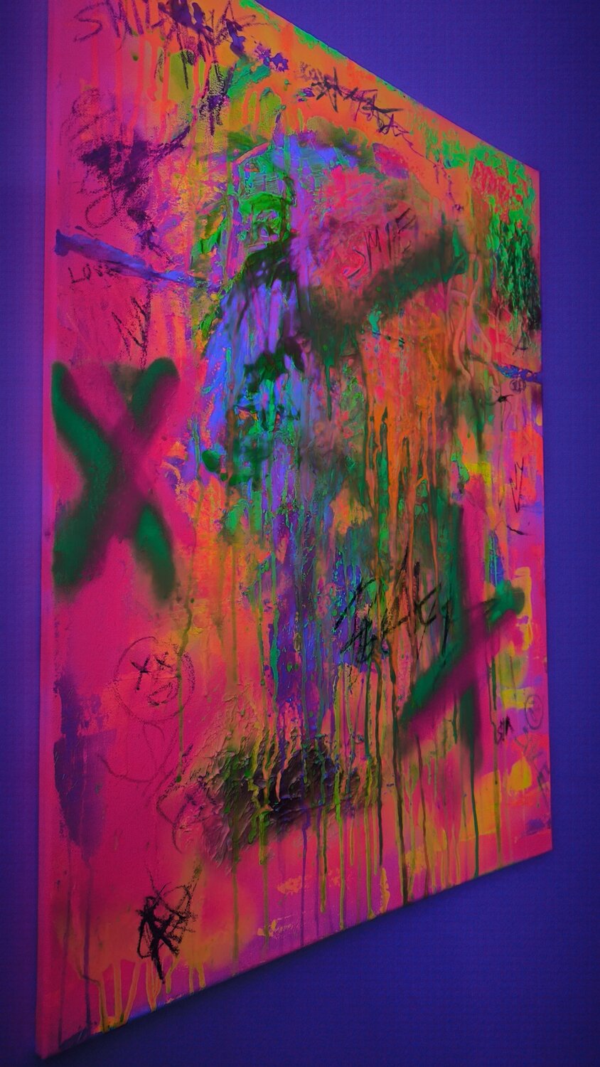 Light up my Room - Tanya Silva - Acryl, Farbspray auf Leinwand