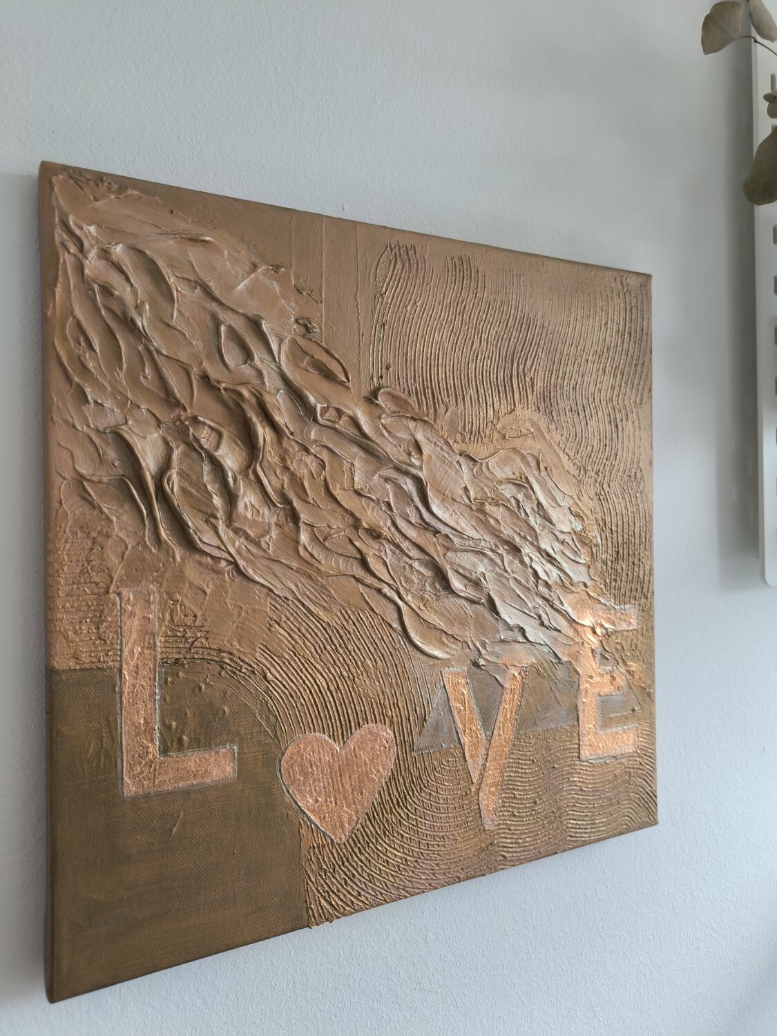 LOVE <3 - Tanya Silva - Aquarell, Zement auf Leinwand