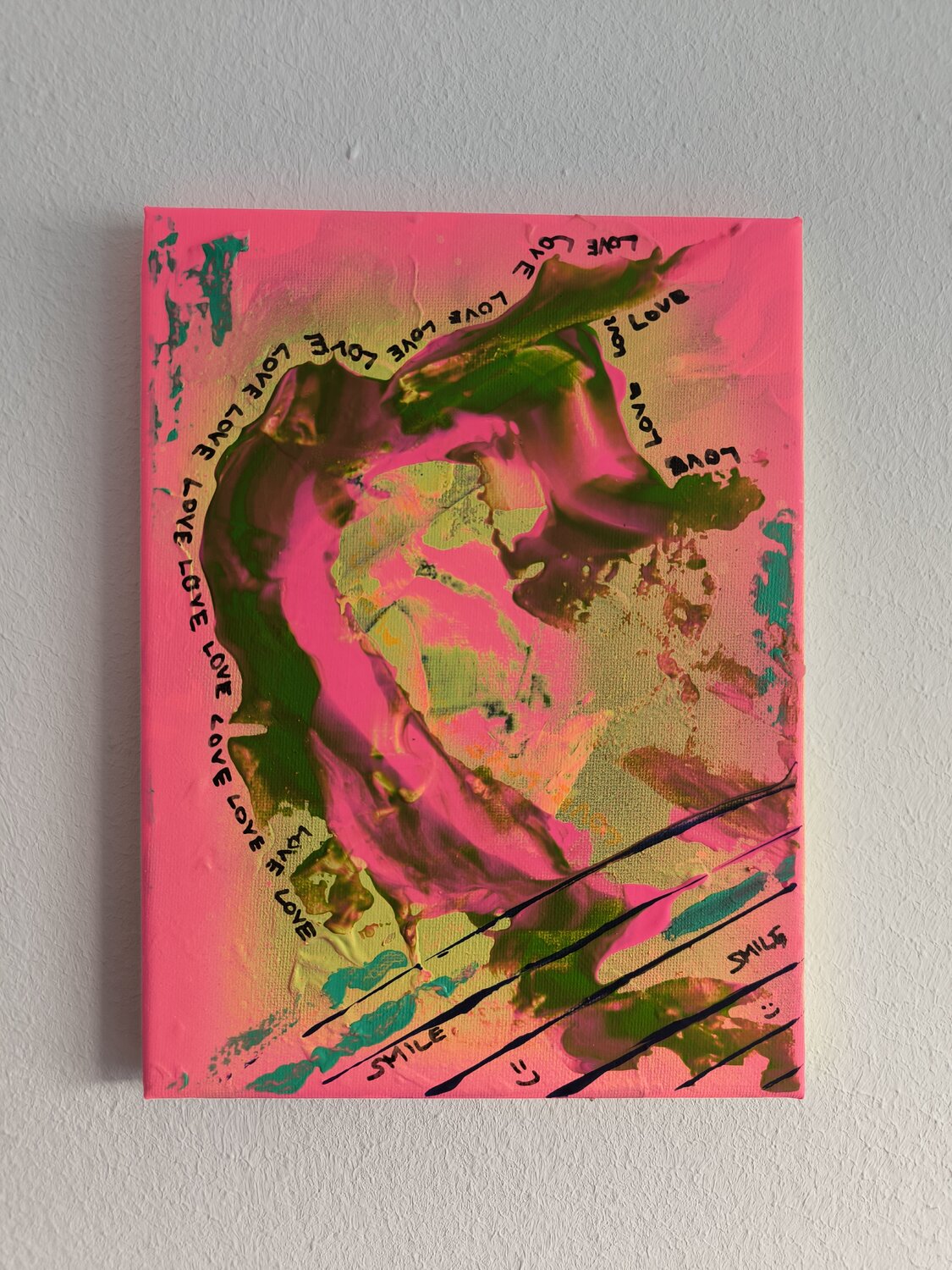 Little Love Serie 1. - Tanya Silva - Acryl, Buntstift auf Leinwand