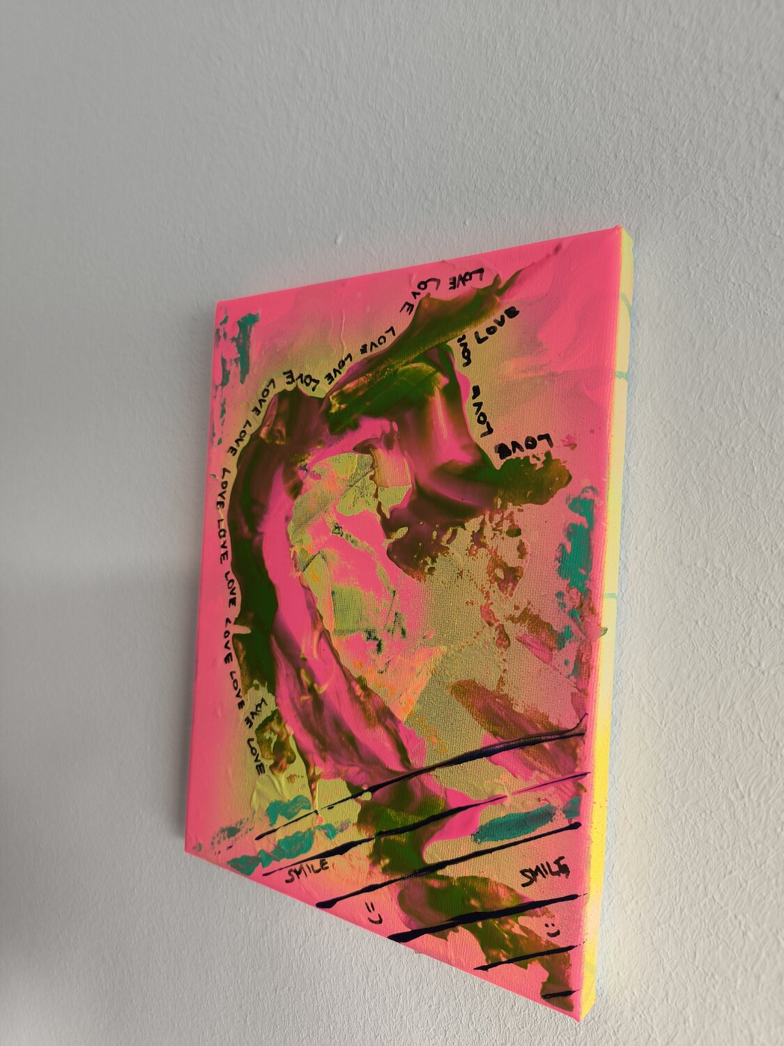 Little Love Serie 1. - Tanya Silva - Acryl, Buntstift auf Leinwand