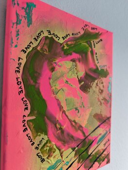 Little Love Serie 1. - Tanya Silva - Acryl, Buntstift auf Leinwand