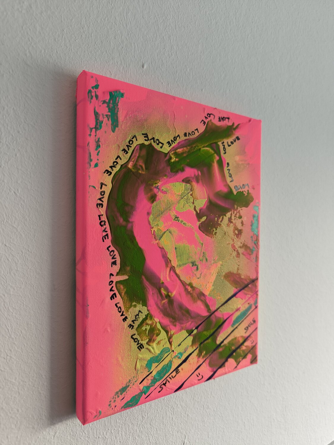 Little Love Serie 1. - Tanya Silva - Acryl, Buntstift auf Leinwand