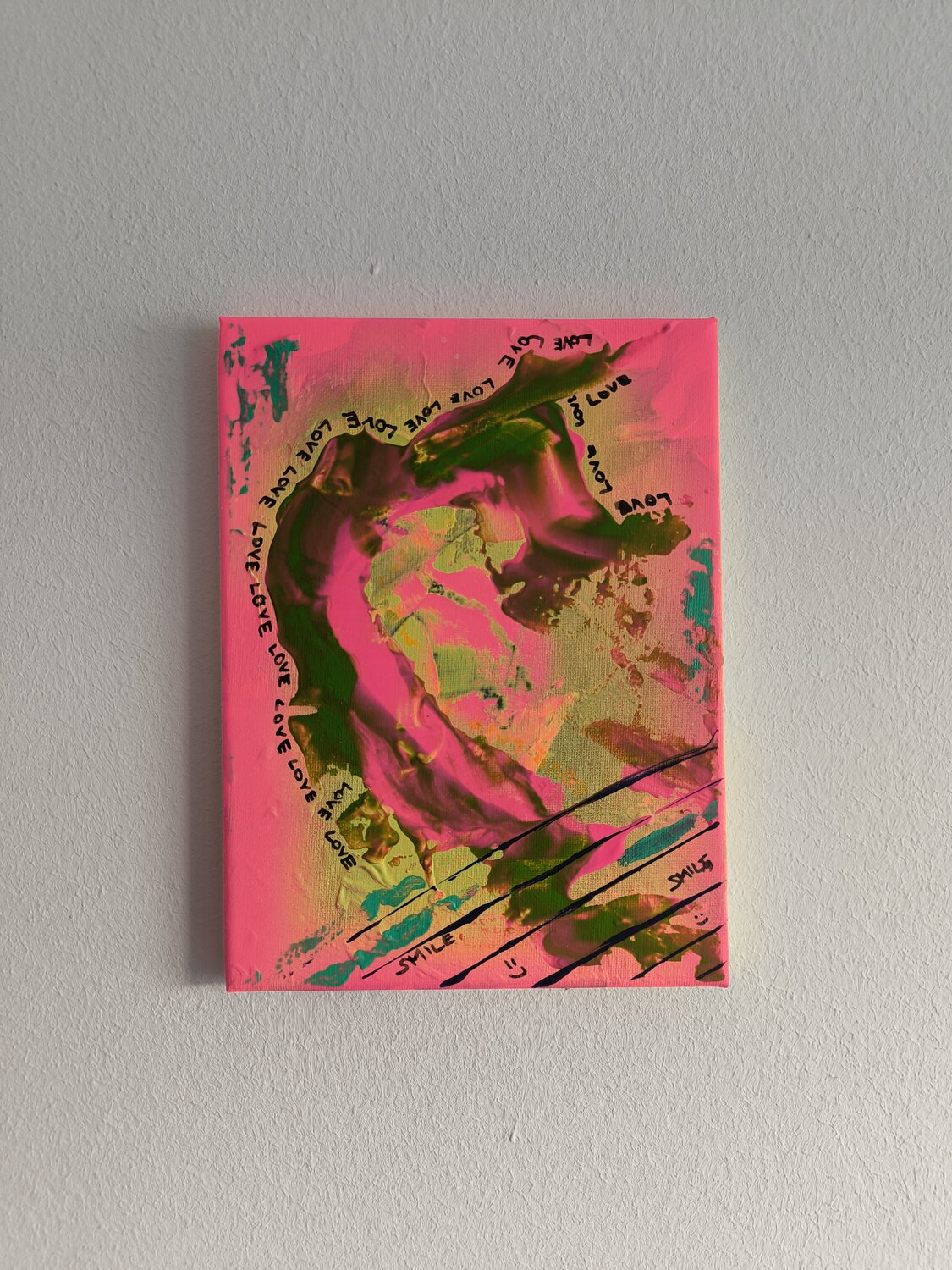 Little Love Serie 1. - Tanya Silva - Acryl, Buntstift auf Leinwand