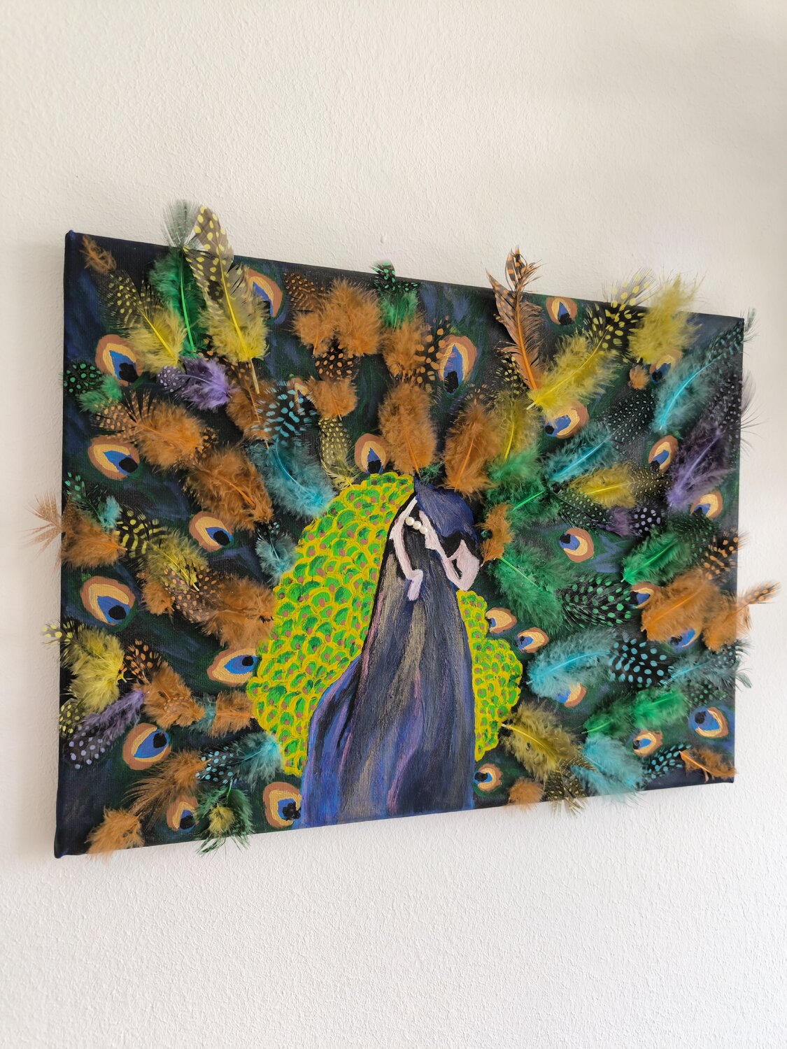 Peacock - Tanya Silva - Acrylic, objects on canvas