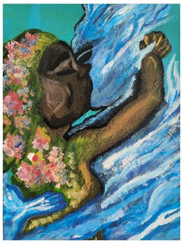 Earth and Water - The Elements of Love - Tanya Silva - Acryl auf Leinwand