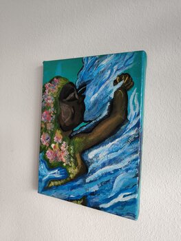 Earth and Water - The Elements of Love - Tanya Silva - Acryl auf Leinwand