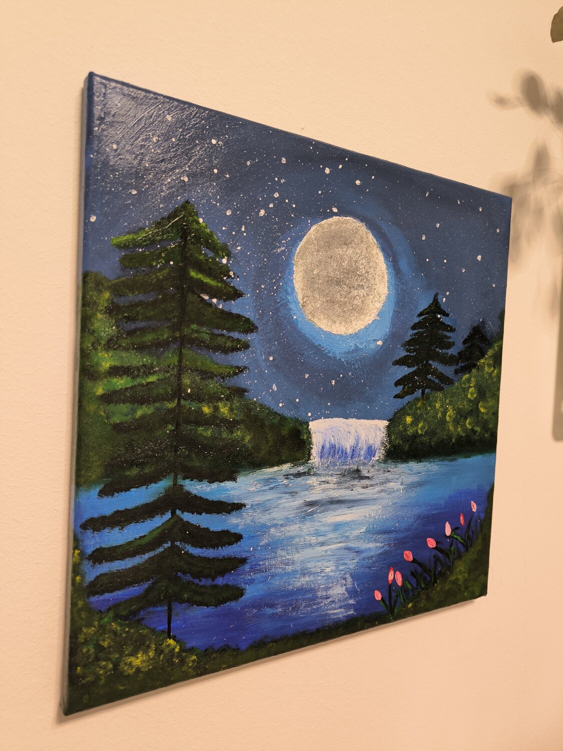 A magical Night under Fullmoon - Tanya Silva - Acryl, Zement auf Leinwand