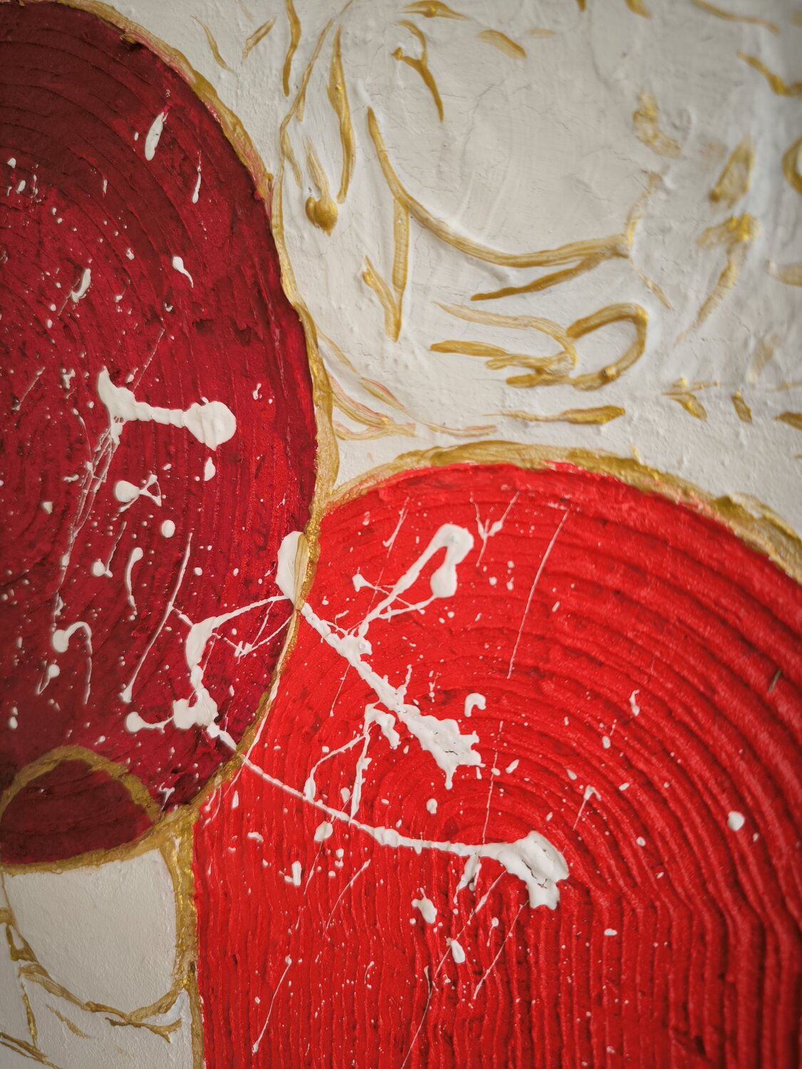 The (red) Circle - Tanya Silva - Acrylic, cement on canvas