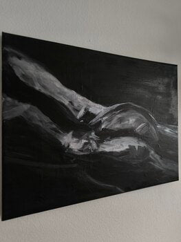 don't judge your "BODY" - Tanya Silva - Acryl, Zement auf Leinwand