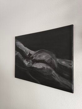 don't judge your "BODY" - Tanya Silva - Acryl, Zement auf Leinwand