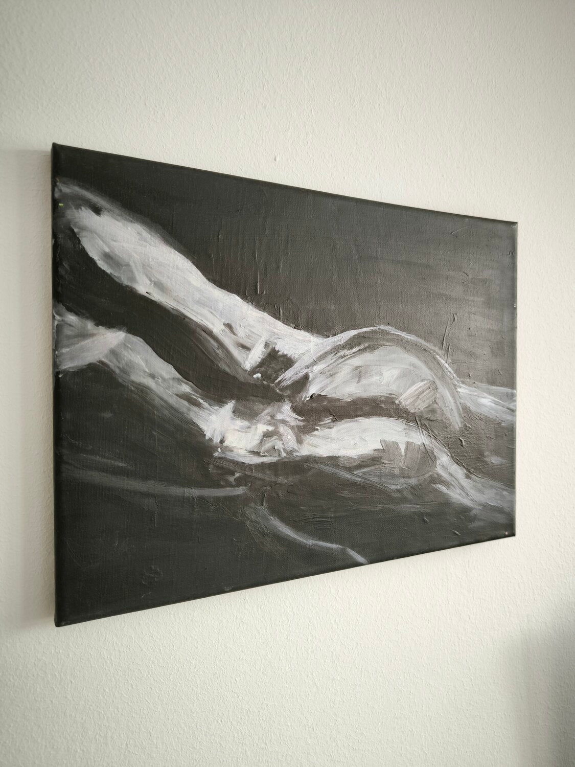 don't judge your "BODY" - Tanya Silva - Acryl, Zement auf Leinwand