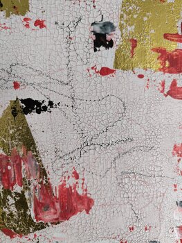 Pokerface - Tanya Silva - Acryl, Ölkreide auf Leinwand