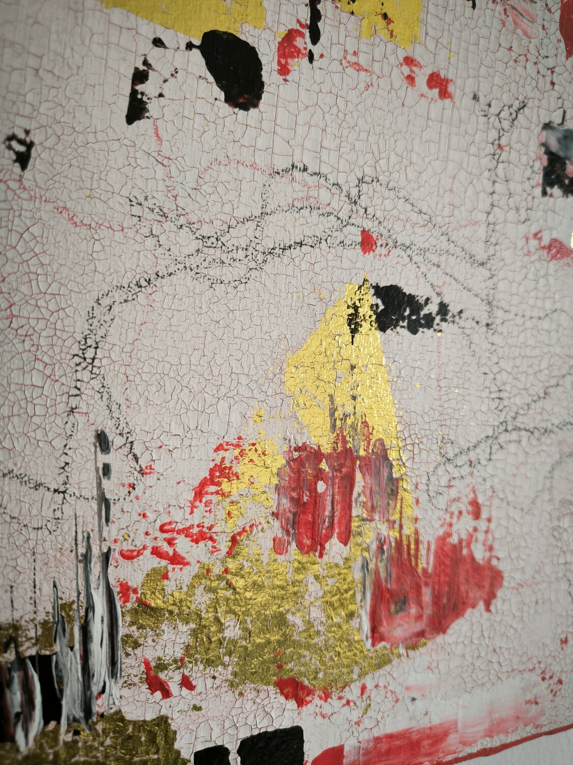 Pokerface - Tanya Silva - Acryl, Ölkreide auf Leinwand