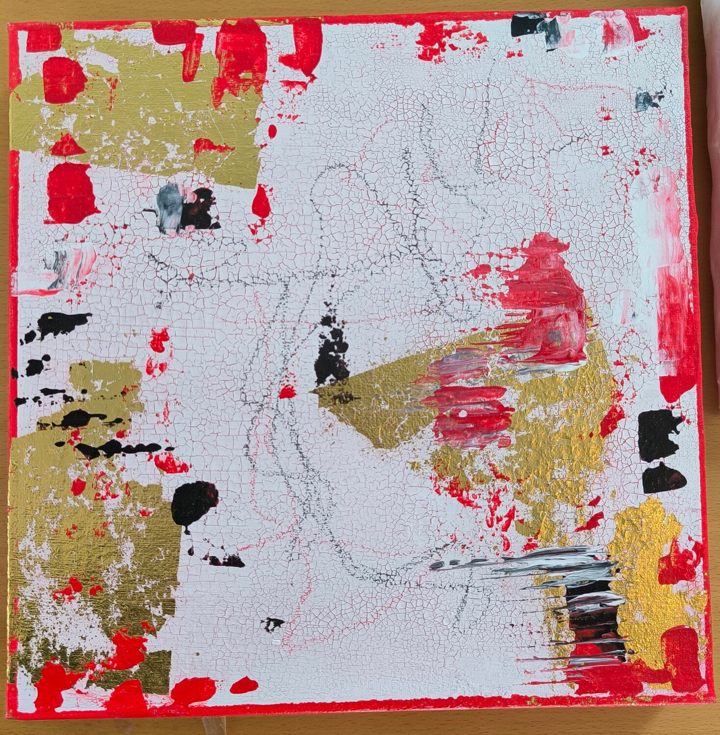 Pokerface - Tanya Silva - Acryl, Ölkreide auf Leinwand