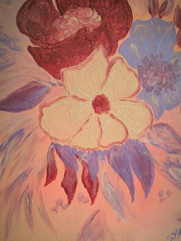 I can buy myself Flowers - Tanya Silva - Acrylic, spray paint on canvas